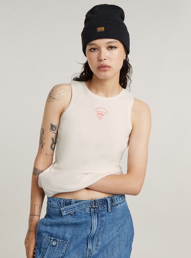 Racerback Ribbed Slim Tank Top